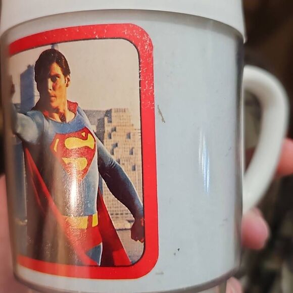 Dawn DC Comic SUPERMAN 1978 Christopher Reeve Plastic Insulated Cup Mug set 2 Tw - Picture 7 of 8